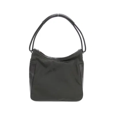 Pre-owned Gucci Brown Green Nylon Shoulder Bag ()