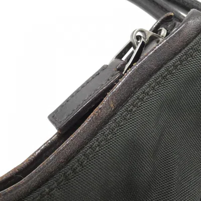 Pre-owned Gucci Brown Green Nylon Shoulder Bag ()