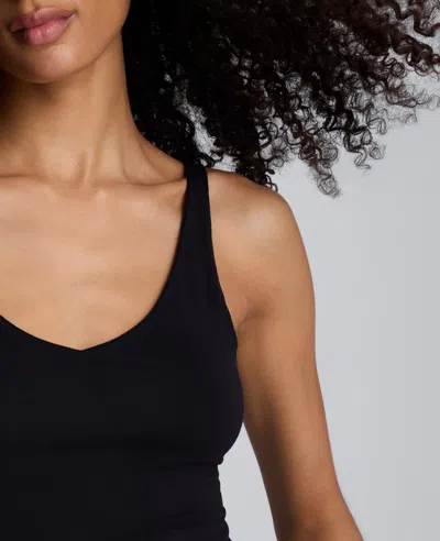 Kenneth Cole V-neck Knit Tank In Black
