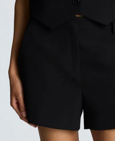 Kenneth Cole Luxe Twill Fly Front Short In Black