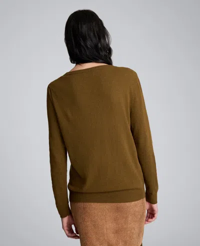 Kenneth Cole Cowl Neck Sweater With Attached Scarf