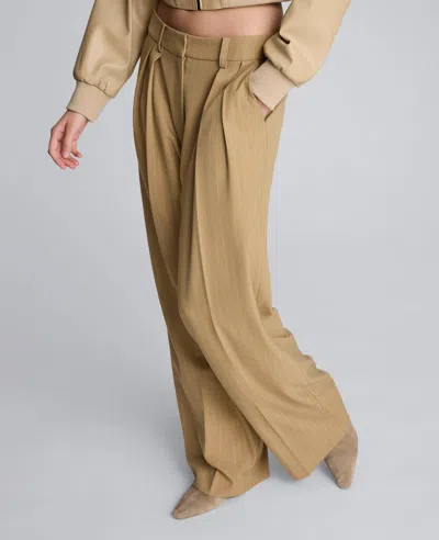 Kenneth Cole Pinstripe Double Pleat High Waist Wide Leg Pants