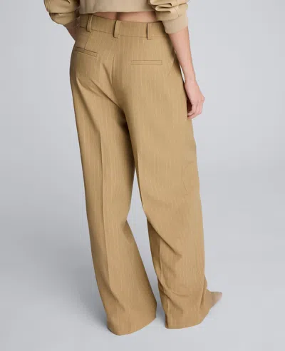 Kenneth Cole Pinstripe Double Pleat High Waist Wide Leg Pants