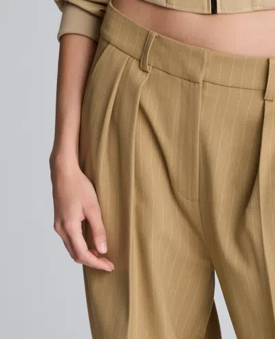 Kenneth Cole Pinstripe Double Pleat High Waist Wide Leg Pants