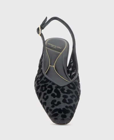 Kenneth Cole Berkette Leopard Flocked Mesh Slingback
