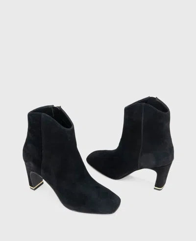 Kenneth Cole Grizelda Suede Heel Boot In Black