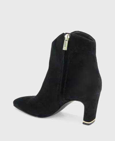 Kenneth Cole Grizelda Suede Heel Boot In Black