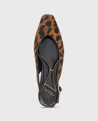 Kenneth Cole Berkette Leopard Calf Hair Slingback In Animal Print