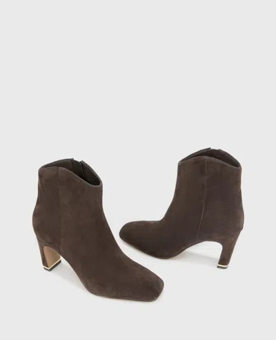 Kenneth Cole Grizelda Suede Heel Boot In Brown