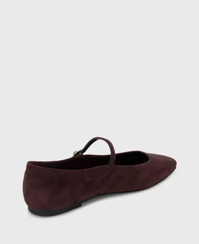 Kenneth Cole Jasper Suede Ballet Flat In Burgundy