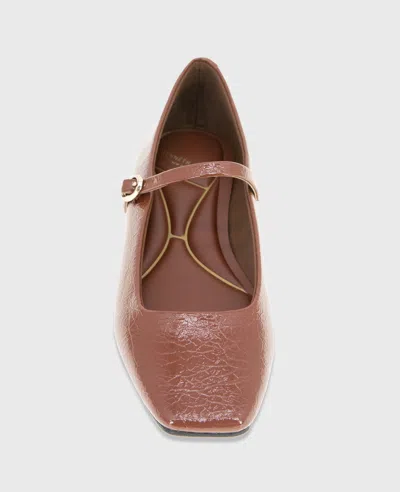 Kenneth Cole Jasper Patent Leather Ballet Flat In Brown