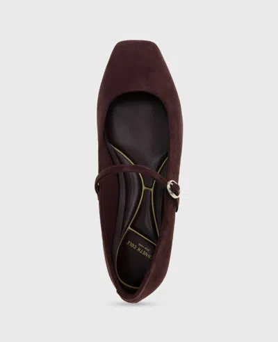 Kenneth Cole Jasper Suede Ballet Flat In Burgundy
