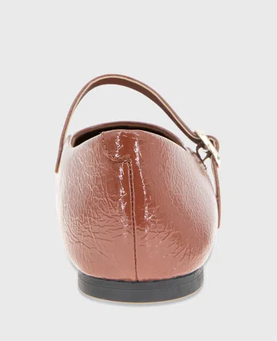 Kenneth Cole Jasper Patent Leather Ballet Flat In Brown