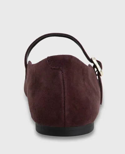 Kenneth Cole Jasper Suede Ballet Flat In Burgundy