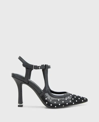 Kenneth Cole Romi Mesh Micro Stud Ankle Slingback Heel