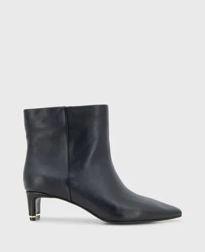 Kenneth Cole Miranda Leather Heel Bootie In Black