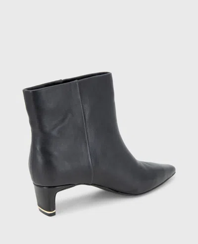 Kenneth Cole Miranda Leather Heel Bootie In Black