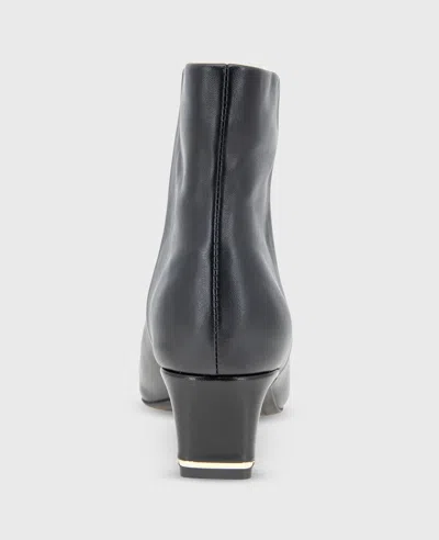 Kenneth Cole Miranda Leather Heel Bootie In Black
