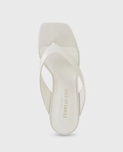 Kenneth Cole Susannah Leather Thong Wedge Sandal In Brown