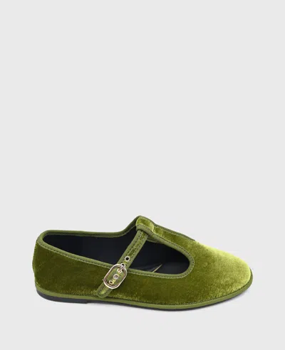 Kenneth Cole Verona Velvet T-strap Mary Jane Flat