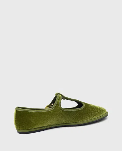 Kenneth Cole Verona Velvet T-strap Mary Jane Flat