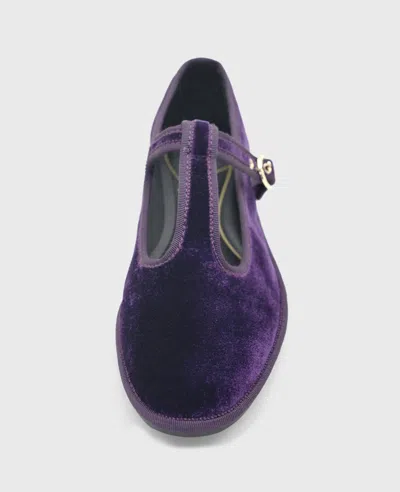 Kenneth Cole Verona Velvet T-strap Mary Jane Flat
