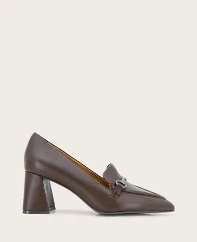 Gentle Souls Dionne Pointed Toe Bit Loafer Pump In Brown