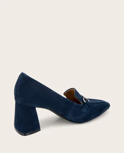 Gentle Souls Dionne Pointed Toe Bit Loafer Pump In Blue