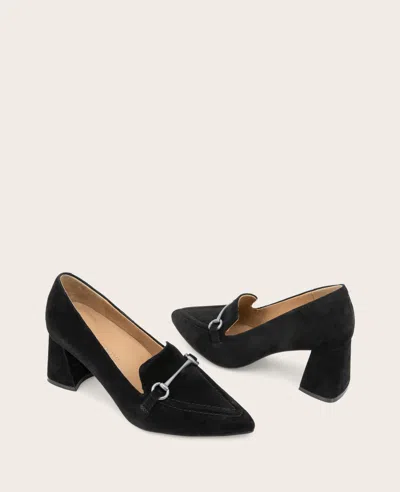 Gentle Souls Dionne Pointed Toe Bit Loafer Pump In Black