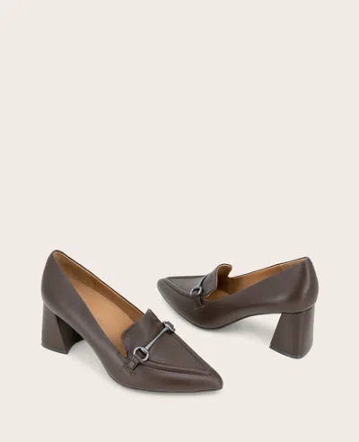 Gentle Souls Dionne Pointed Toe Bit Loafer Pump In Brown