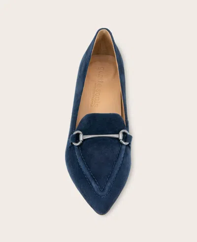 Gentle Souls Dionne Pointed Toe Bit Loafer Pump In Blue