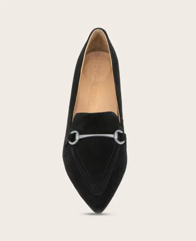 Gentle Souls Dionne Pointed Toe Bit Loafer Pump In Black