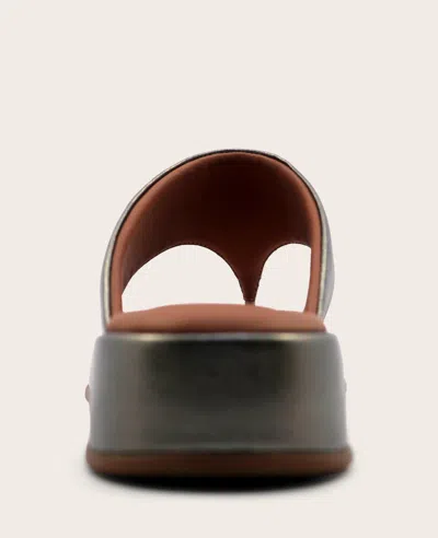 Gentle Souls - Daya Metallic Thong Sandal In Gray