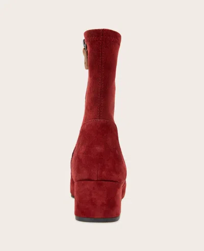 Gentle Souls - Ella Micro Suede Stretch Bootie In Burgundy