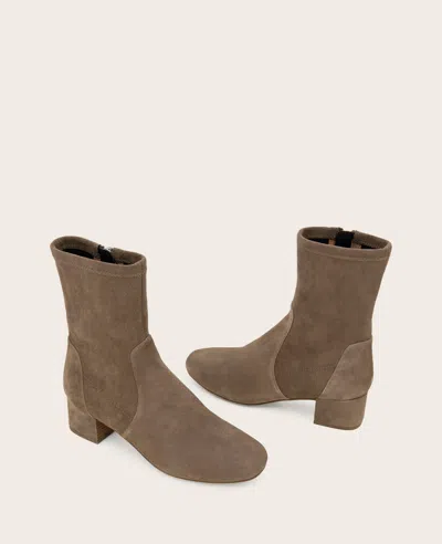 Gentle Souls - Ella Micro Suede Stretch Bootie In Brown