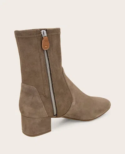 Gentle Souls - Ella Micro Suede Stretch Bootie In Brown