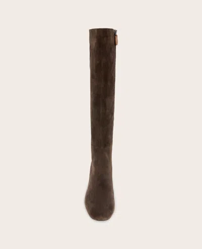 Gentle Souls - Emily Micro Suede Stretch Boot With Wide Calf In Brown
