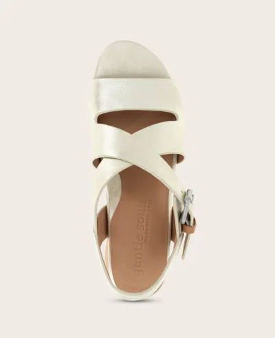 Gentle Souls Mela Crisscross Sandal In White