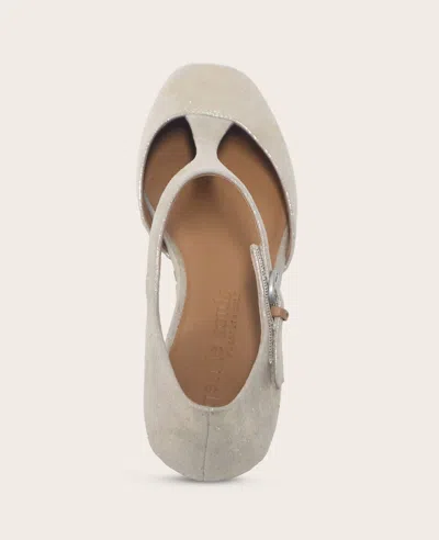 Gentle Souls Wyatt T-strap Flat In Gray