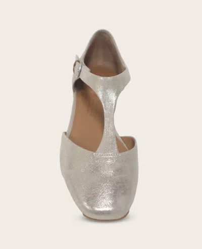 Gentle Souls Wyatt T-strap Flat In Gray