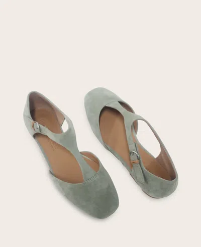 Gentle Souls Women's Wyatt T-strap Flats In Green