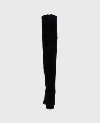 Kenneth Cole Josie Suede Tall Knee Heeled Boot In Black