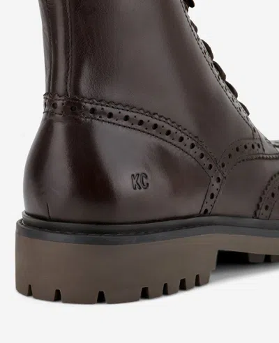 Kenneth Cole Todd Wingtip Lace Up Lug Sole Boot In Multi