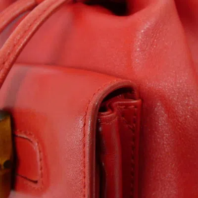 Pre-owned Gucci Red Color Leather Backpack ()