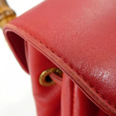 Pre-owned Gucci Red Color Leather Backpack ()