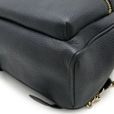 Pre-owned Gucci Soho Black Yellow Leather Backpack ()