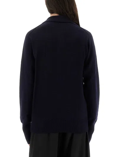 Studio Nicholson Knitwear Polo Collar Long Sleeves In Black