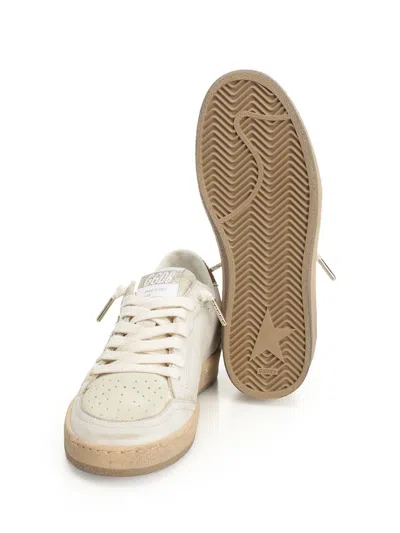 Golden Goose Ballstar Leather Upper And Toe Suede Star Horsy Cow Printed Heel And Spur Sneakers Multicolor In Neutral