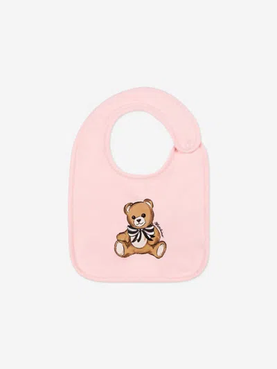 Moschino Baby Girls Teddy Bear Babygrow Gift Set In Pink