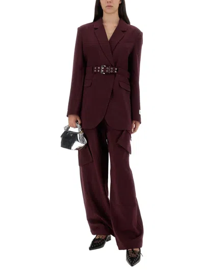Ganni Future Twill Suiting Blazer In Multi